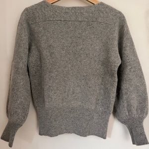 Vintage angora wool boat neck pullover